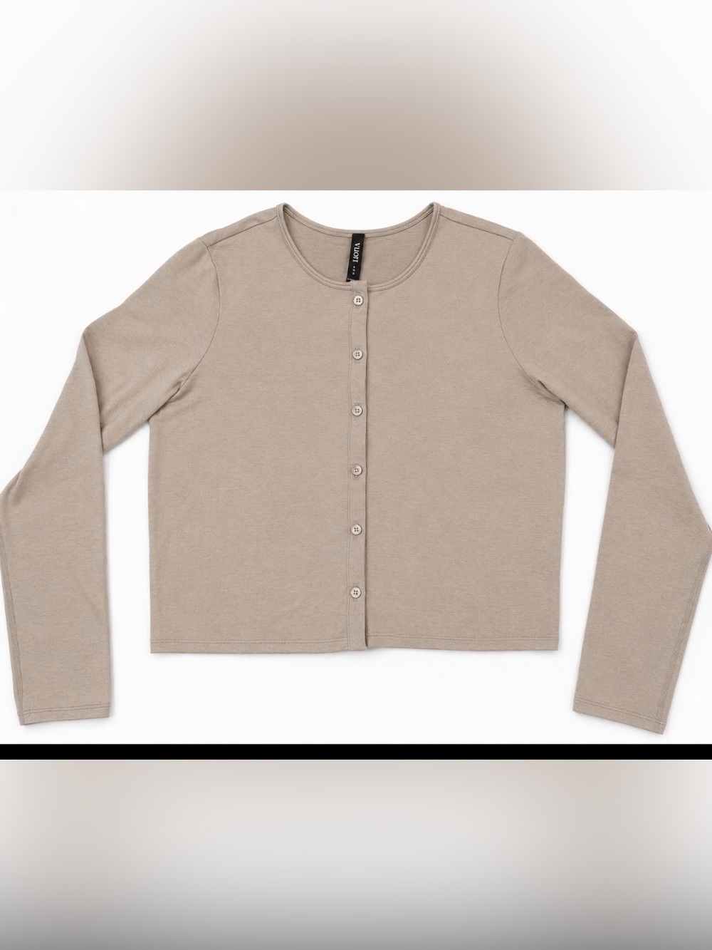 NWT Vuori Halo Cardigan 2.0 Ecru Heather DreamKnit L - Picture 2 of 12